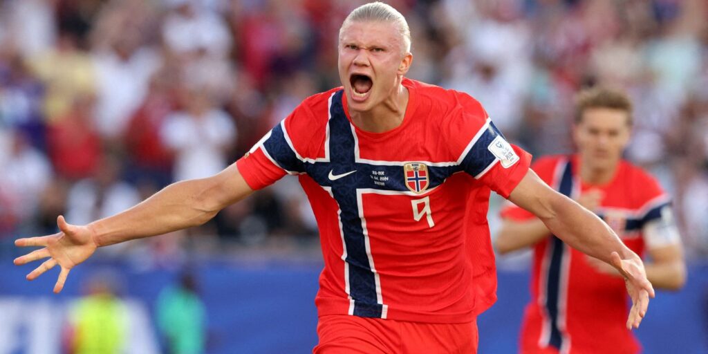 noruega-goleia-iraque-na-estreia-na-copa;-haaland-marcou-dois-gols